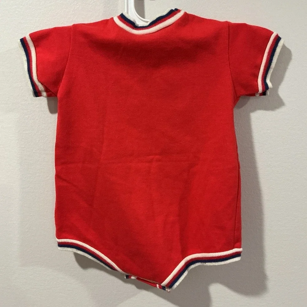 Carters Vintage Jumper One Piece Romper Sports 80s‎ Retro USA Baby Size 6M
